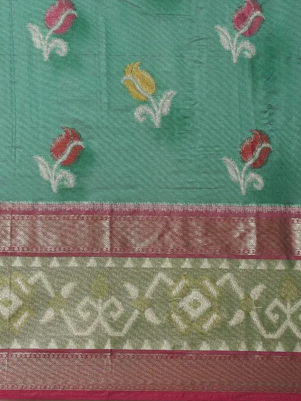 Green_Art_Silk_Banarasi_Sarees_For_Women