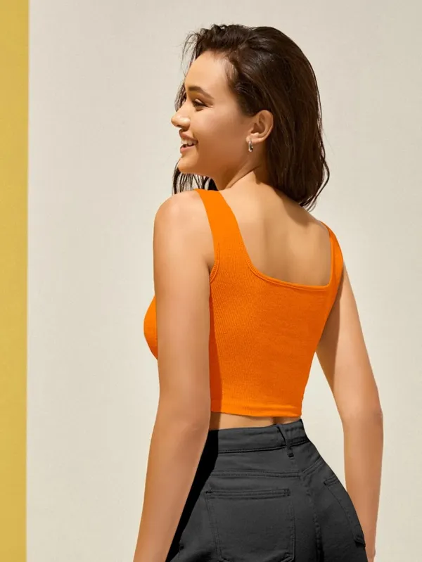 Orange_Sleeveless__Ribbed_Square_Neck__Crop_Top_For_Women