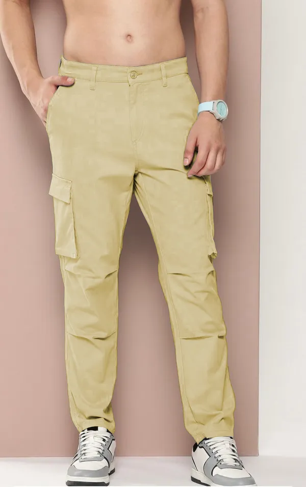 Off_White_Cotton_Blend_Premium_Solid_Cargo_For_Men