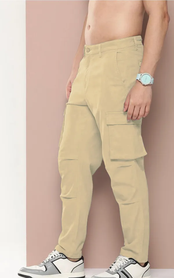 Off_White_Cotton_Blend_Premium_Solid_Cargo_For_Men