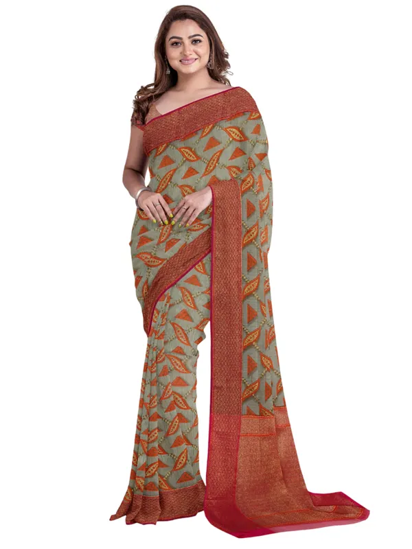 Sea_Green_Cotton_Blend_Banarasi_Sarees_For_Women
