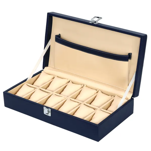 Watch_Box_Organizer_Holder_Jewelry_Accessories_Display_Storage_Case_Watch_Organiser_Collection_Box_12_Slots_In_PU_Leather_For_Men_Women_Blue_Color