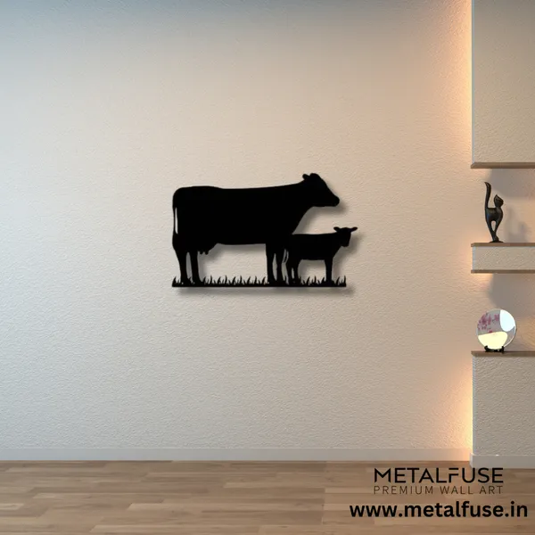 Wooden_Wall_Art_for_Home_Decoration__|_Cow_Family__|_Black