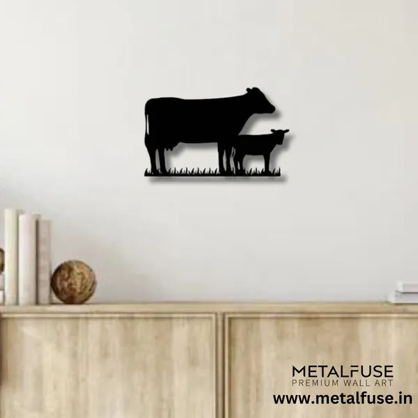 Wooden_Wall_Art_for_Home_Decoration__|_Cow_Family__|_Black