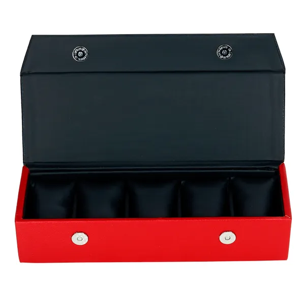 Watch_Box_Organizer_Holder_Jewelry_Accessories_Display_Storage_Case_Watch_Organiser_Collection_Box_5_Slots_In_PU_Leather_For_Men_Women_Black_Red_Color