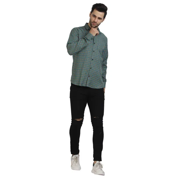 Indigo_cotton_fabric_checks_design_full_sleeve_shirt