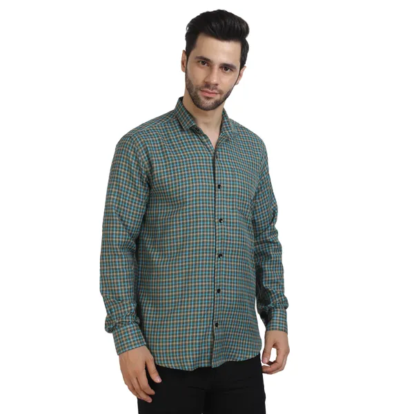 Indigo_cotton_fabric_checks_design_full_sleeve_shirt