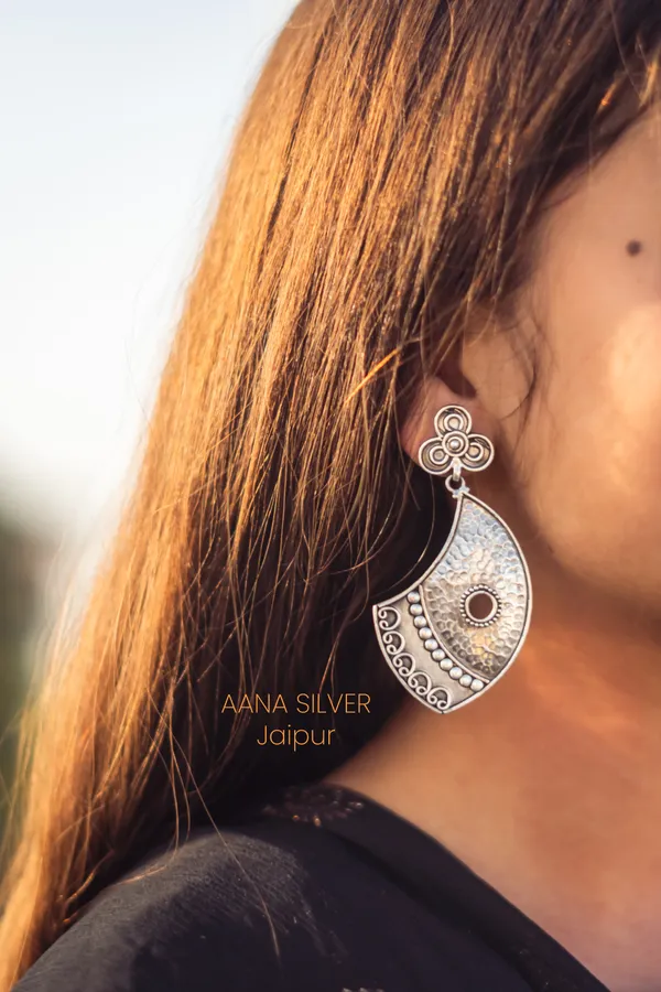 925_Pure_Sterling_Silver_|_Statement_Flower_Earrings_|_Well_Stamped_&_Hallmarked