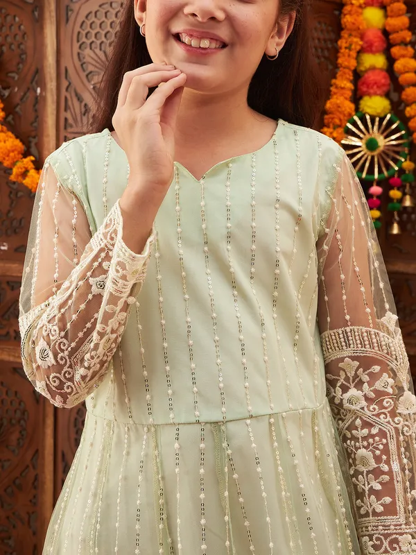 Green__Dress_for_Girl_|_Fit_And_Flare