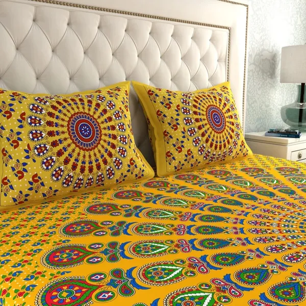 Rajasthani_Jaipuri_Traditional_Double_Bed_Bedsheet_with_2_Pillow_Covers_-_(_Yellow)