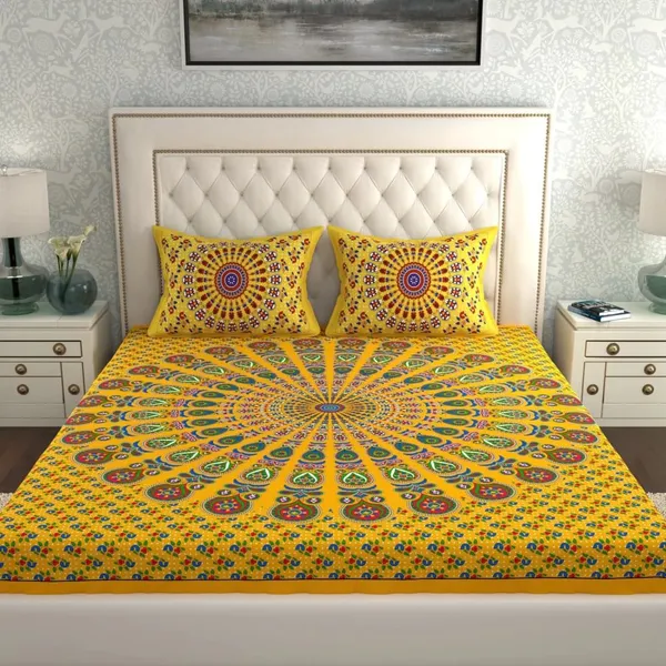 Rajasthani_Jaipuri_Traditional_Double_Bed_Bedsheet_with_2_Pillow_Covers_-_(_Yellow)