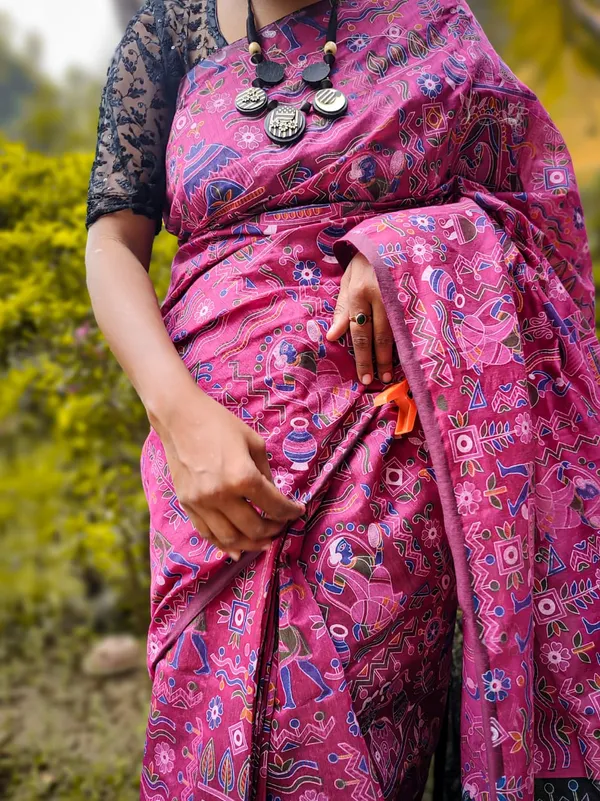 Pink_Printed_Bollywood_Pure_Silk_Saree