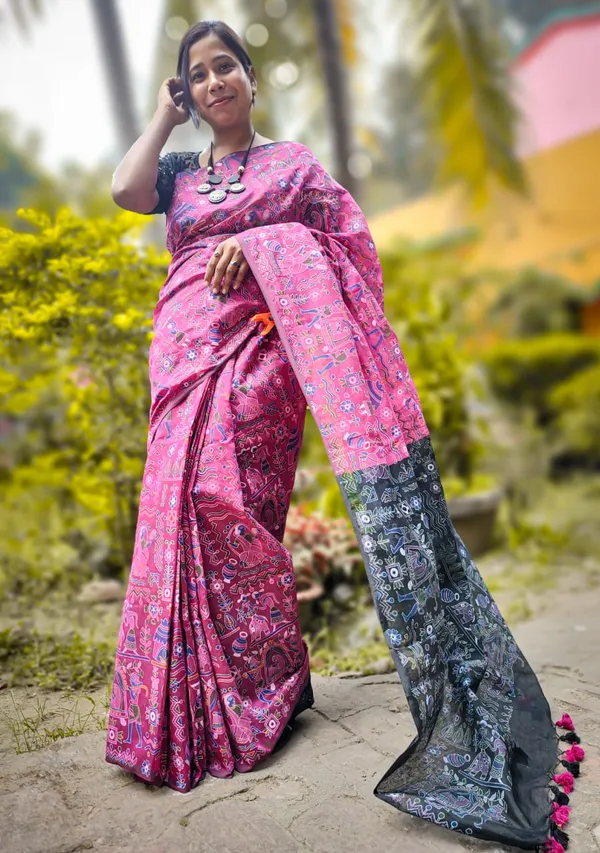 Pink_Printed_Bollywood_Pure_Silk_Saree