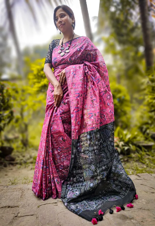 Pink_Printed_Bollywood_Pure_Silk_Saree