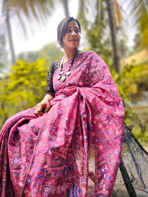 Pink_Printed_Bollywood_Pure_Silk_Saree