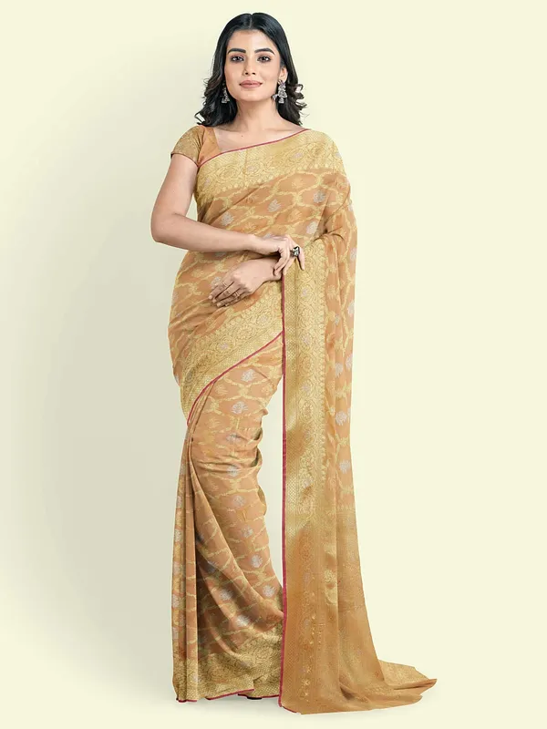 Beige_Cotton_Silk_Banarasi_Sarees_For_Women