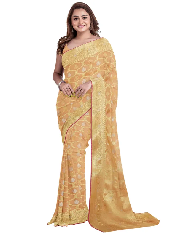 Beige_Cotton_Silk_Banarasi_Sarees_For_Women