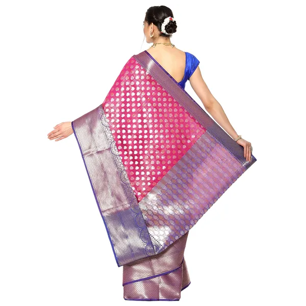 Pink_Kanchi_Silk/Brocade_Banarasi_Sarees_For_Women