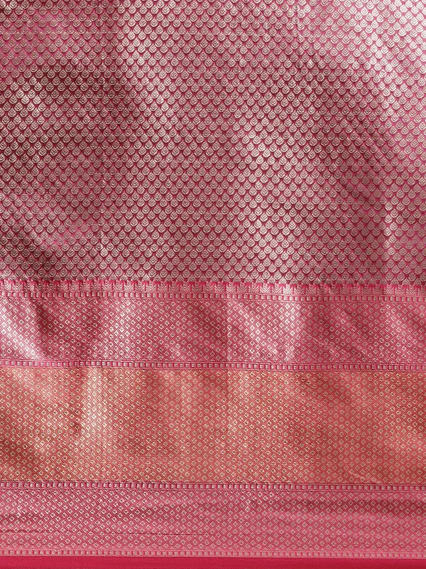 Grey_Matka_Silk/Silk_Blend_Banarasi_Sarees_For_Women