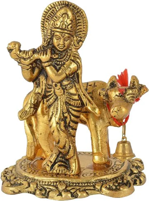 Kamdhenu_Cow_With_Krishna_Idol_Metal_Statue_For_Pooja