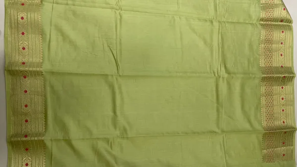 Humairah_Pure_Handwoven_Pistachio_Pure_Chiniya_Silk_Zari_Jaal_Zig-Zag_with_Minakari_Zari_Border_Banarasi_Saree_with_Pistachio_Blouse_piece
