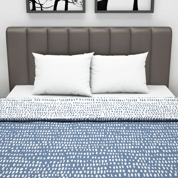 Polka_Double_Dohar_for_AC_Room_(Polyester,_Blue_and_white)