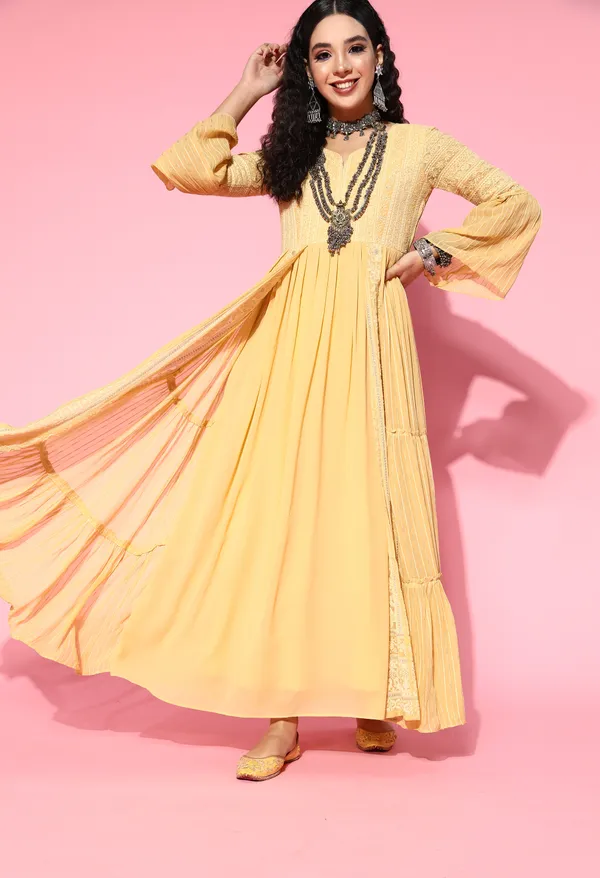 Yellow_Georgette_Sequence_Zari_Embroidered_A-Line_Gown
