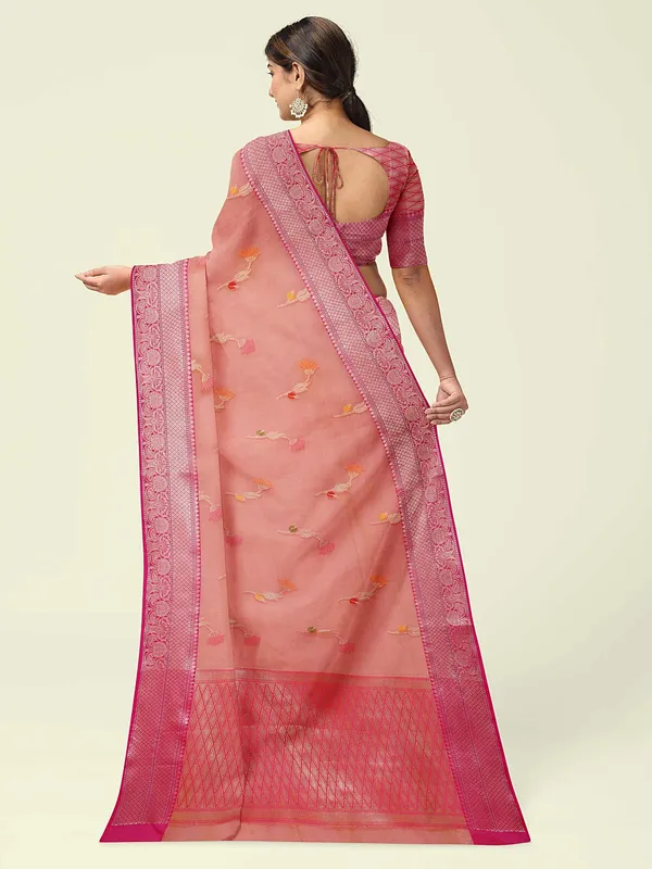 Pink_Cotton_Blend_Banarasi_Sarees_For_Women