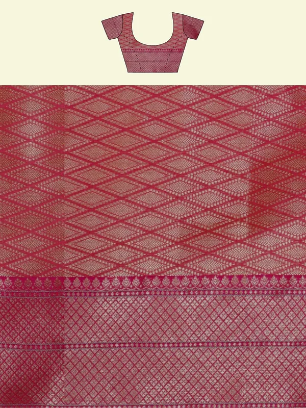 Pink_Cotton_Blend_Banarasi_Sarees_For_Women