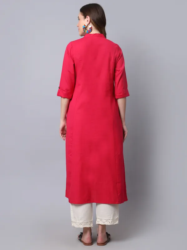 Rani_Pink_Solid_Printed_Cut_Kurta