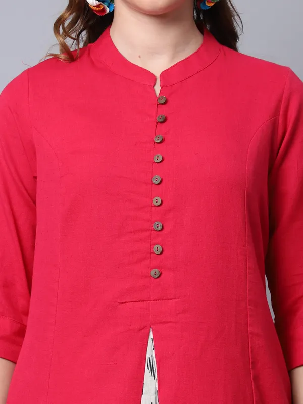 Rani_Pink_Solid_Printed_Cut_Kurta