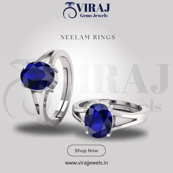 Blue_Sapphire_Created_Gold_Plated_Panchdhatu_Adjustable_Neelam_Ring_For_Men_&_Women_From_4.25_Ratti_To_20.25_Ratti