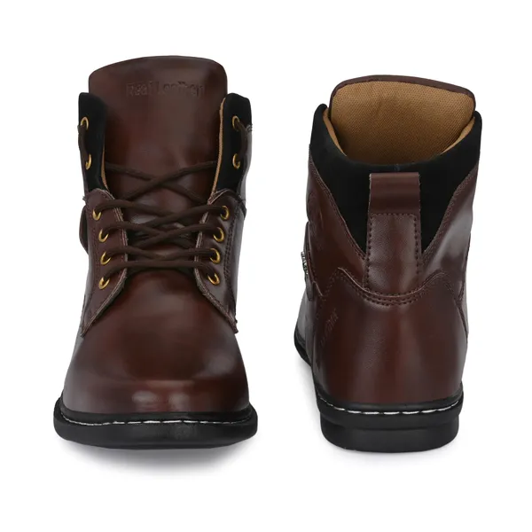 Brown_Leatherette_And_Airmix_Lace_Ups_Boots_For_Men