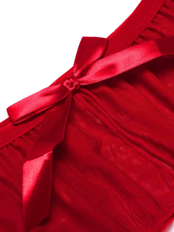 Red_Sheer_Lingerie_Set_For_Women