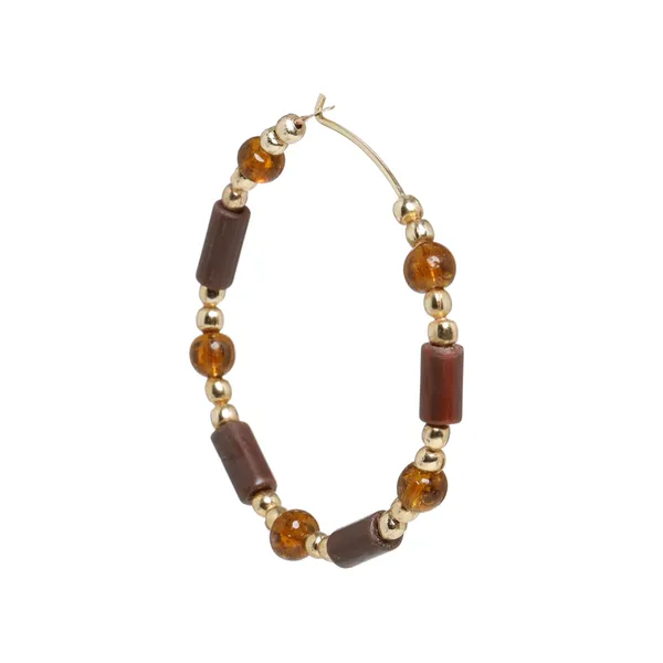Brown_&_Gold_Shiny_Fancy_Dangle_Earring_For_Women