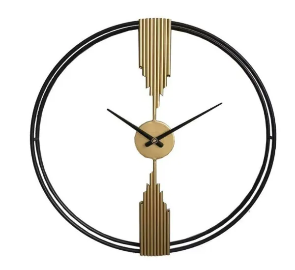 Gold_&_Black_Iron_Premium_&_Elegant_Rust_Free_Wallclock_Of_(24_X_24)_In