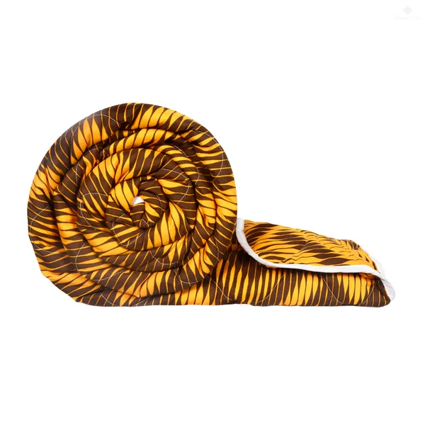 Abstract_Single_Comforter_for_Mild_Winter_(Polyester,_Orange,_Brown)