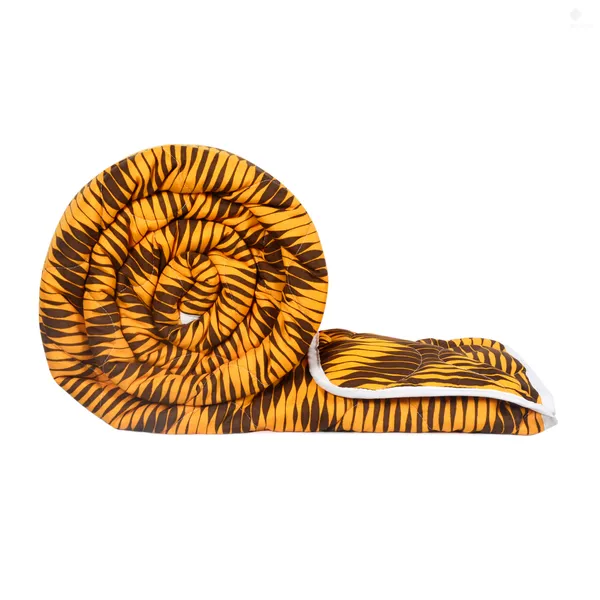 Abstract_Single_Comforter_for_Mild_Winter_(Polyester,_Orange,_Brown)