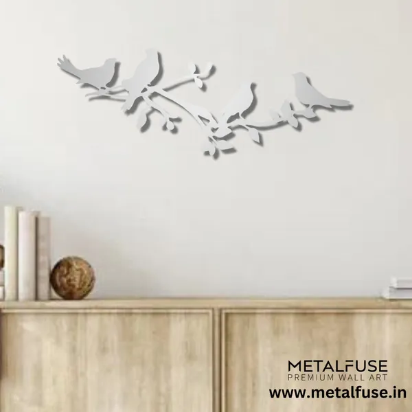 Metal_Wall_Art_for_Home_Decoration__|_Birds_On_A_Tree_Branch__|_Silver