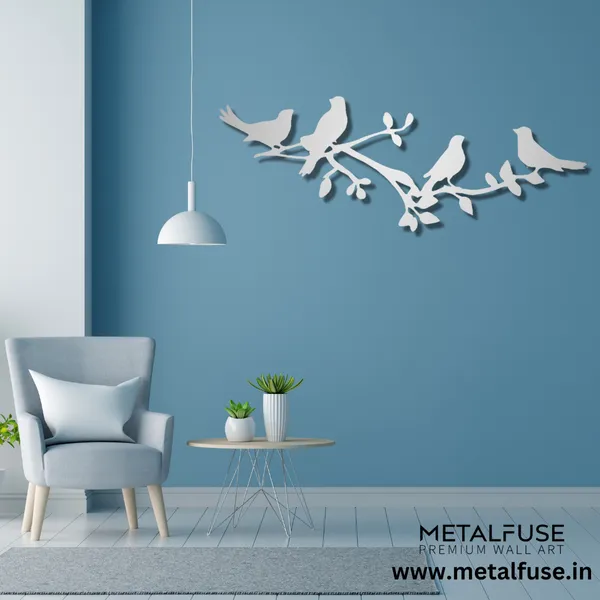 Metal_Wall_Art_for_Home_Decoration__|_Birds_On_A_Tree_Branch__|_Silver