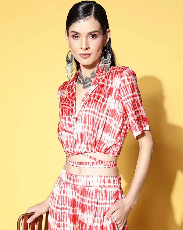 Red__White_Tie__Dye_Printed_Satin_Top_With_Palazzos_Co-Ords_Set