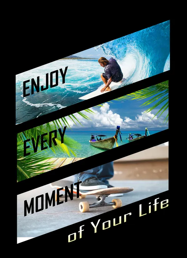 TOFFTEES_Black_Enjoy_Every_Moment_Half_Sleeves_T-Shirt_|_HD_Print_With_100%_Cotton