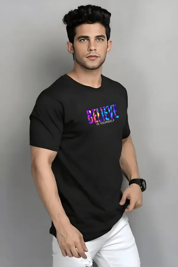 Black_Printed_Half_Sleeve_Cotton_T-Shirt_For_Men