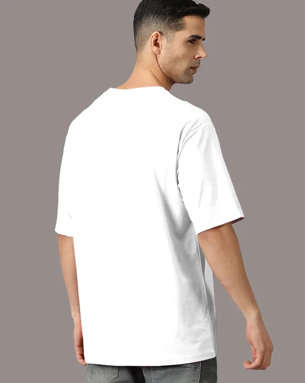 White_Oversized_Printed_Half_Sleeve_Cotton_T-Shirt_For_Men