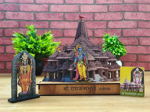 3_pcs_COMBO_of:_Ram_janmbhoomi__Mandir_Ayodhya_multi_layer_model_+_Ram_lalla_idol_murti_+_freege_Magnet