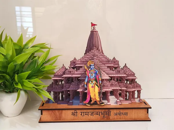 3_pcs_COMBO_of:_Ram_janmbhoomi__Mandir_Ayodhya_multi_layer_model_+_Ram_lalla_idol_murti_+_freege_Magnet
