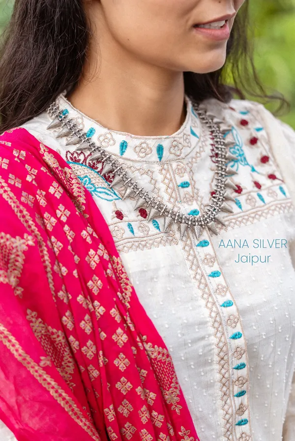 925_Pure_Sterling_Silver_|_Aabharan_Statement_Necklace_|_Well_Stamped_&_Hallmarked