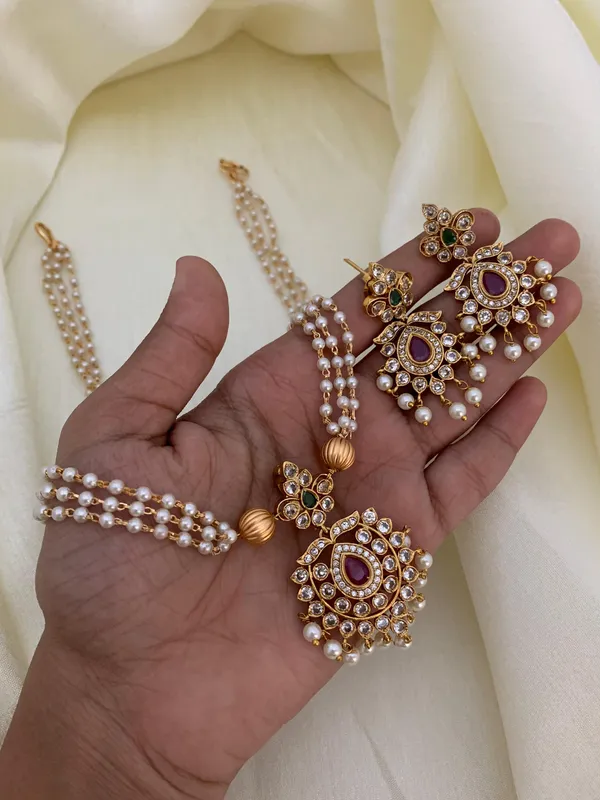 SYMA_PEARL_STRINGS_NECKLACE_SET