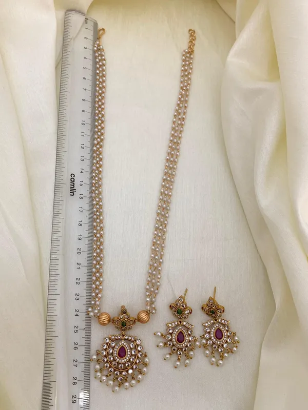 SYMA_PEARL_STRINGS_NECKLACE_SET