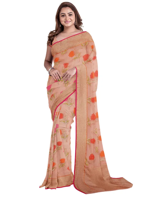 Pink_Cotton_Blend_Banarasi_Sarees_For_Women